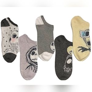 Brand New With Tag DISNEY’S THE NIGHTMARE BEFORE CHRISTMAS Ladies 5 Pair Sz 4-10